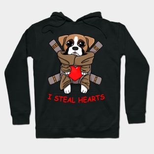 I Steal Hearts Valentines Day baby Boxer dog Lover gift T-Shirt Hoodie